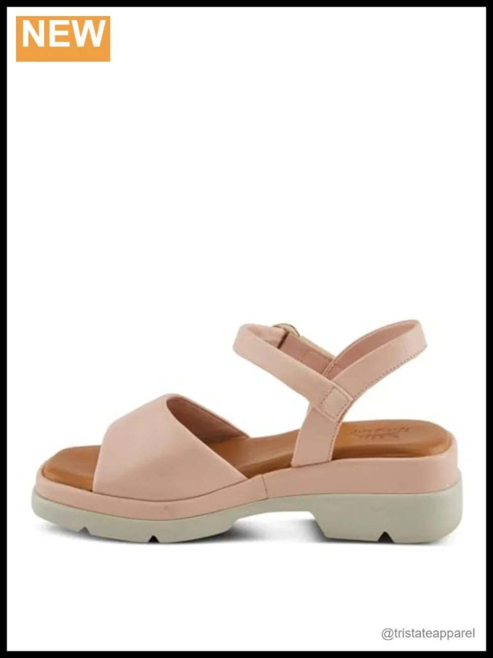 Spring Step Huntington Leather Platform Sandals with Memory Foam Insole